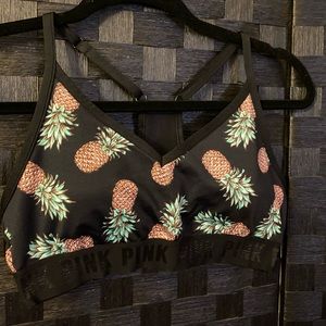 VS PINK pineapple print sports bra